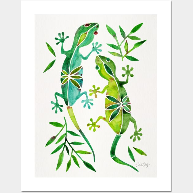 gecko green Wall Art by CatCoq